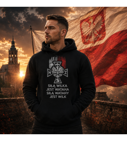 Bluza z kapturem  SIŁĄ WILKA